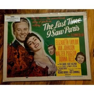 Elizabeth Taylor 1954 "The Last Time In Paris" poster. Collectable Classic movie